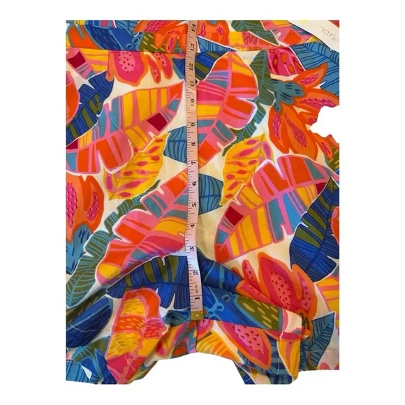 Vibrant Floral Flutter-Sleeve Romper - Orange Multi - Picture 13 of 16